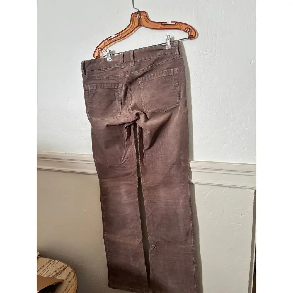 J.Crew Favorite Fit Corduroy Pants Size 27R Mushroom Brown Straight Leg Stretch